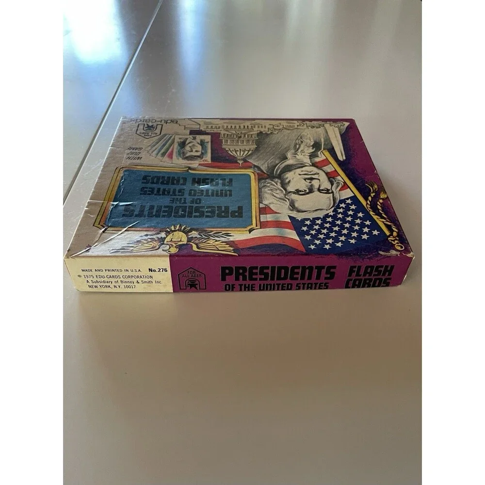Vintage U.S. President Flash Card Set - Missing 24th President